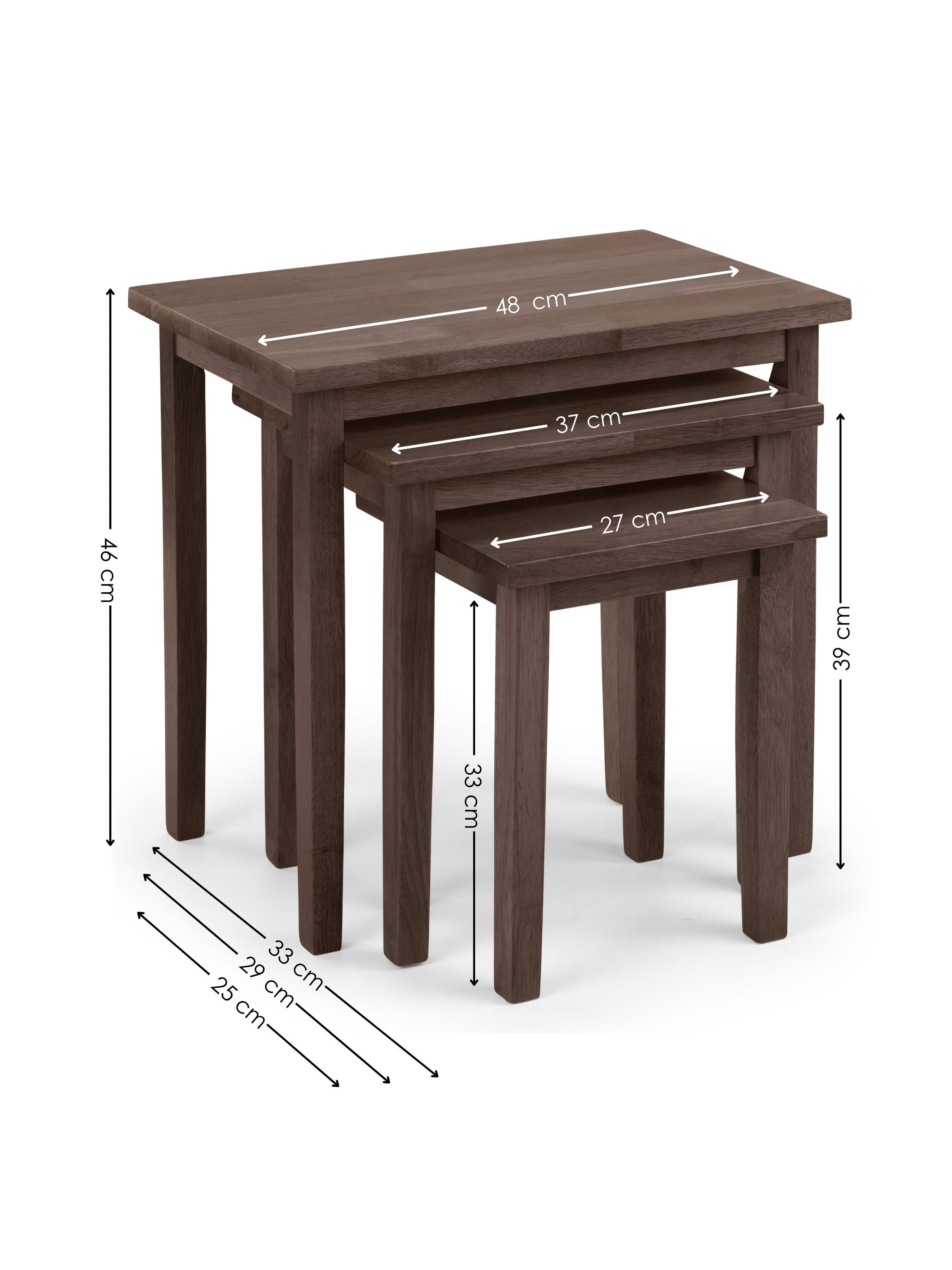 Milo Walnut Wood Nest of Tables